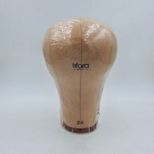 Canvas Cork Long Neck Mannequin 24 Wig Hat Head Mount Hole 12" Tall Tifara